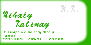 mihaly kalinay business card